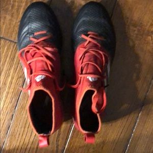 Used red adidas soccer cleats